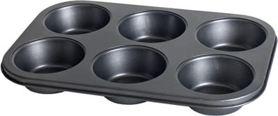 Gerimport Bakvorm - muffens en cupcakes - 31 x 21 cm - bakblik - 6 plekken