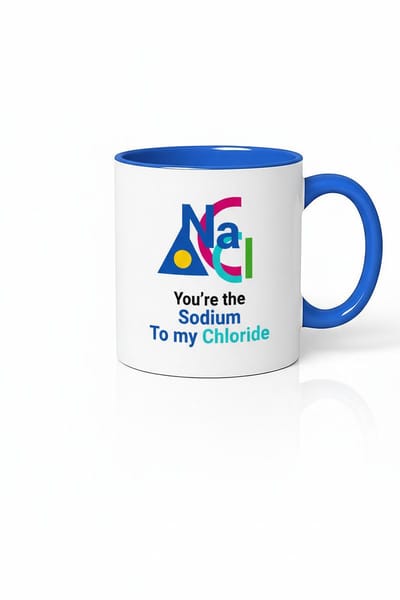 Chemie Mok NaCl Sodium Chloride | 'You're the Sodium To my Chloride' | Grappig Wetenschap Cadeau