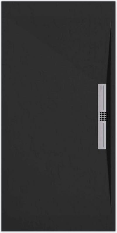 Sanifun douchebak Stone Side Black Slate 1600 x 800 S