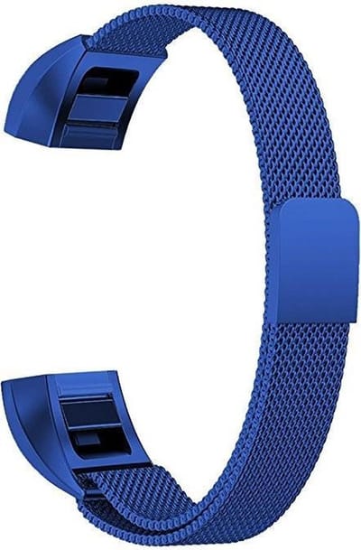 By Qubix - Compatible Fitbit bandje - Geschikt voor Fitbit Alta HR Milanese bandje - Maat: Small - Blauw Smartwatch bandje