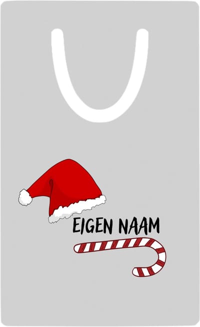 Hacebo® - Kerst zuurstok en kerstmuts met eigen naam metalen boekenlegger- Kerstmis - Kerst beker - winter - kerst - christmas - kerst cadeau Bladwijzer boekenleggers - 7.6 cm x 5cm