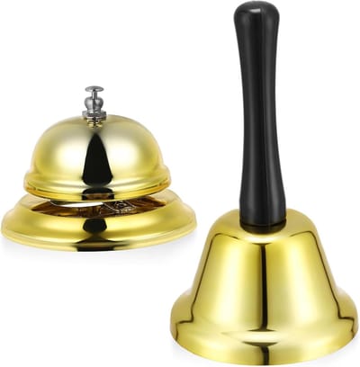 Dienstklok Set - Bel voor Balie - Service Oproepen - Robuuste Metalen Constructie - 13 x 7.2 x 7.2 cm