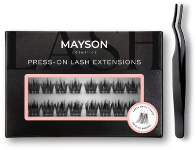 Voorgelijmde Press-on Lashes - Blijft 7 tot 10 Dagen Zitten - Aanbrengen in 2 Minuten - Geen Wimperlijm Nodig - Makkelijk te Verwijderen - Sassy Kit