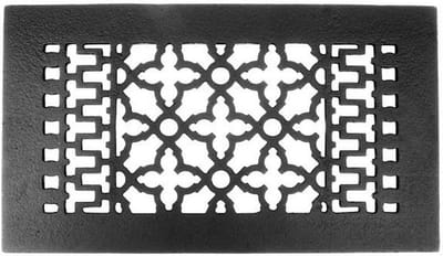 Acorn GRBBG 12" x 6" gietijzer decoratieve rooster - zwart