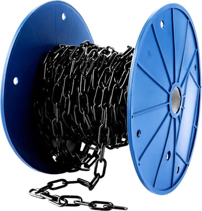 Metalen Ketting - Stalen Schakelketting - Veelzijdig Gebruik - Roestbestendige Coating - 15 Meter 3mm - Zwart