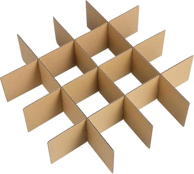 Papieren Vakverdelers - Kartonnen Verdelers - Breekbare Items Beschermen - Eenvoudig te Installeren - 33.5 x 8 x 0.3 cm