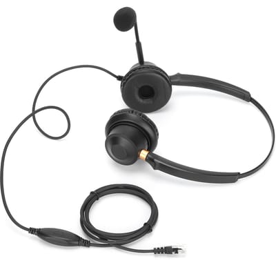Binaurale Headset Telefoonheadset met Microfoon met Ruisonderdrukking en Volumeregeling
