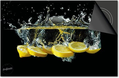 Inductie beschermer 60x60 - afdekplaat inductie mat - Dietrix Kookplaat beschermer - Exclusief - Splash - Citroen schijfjes