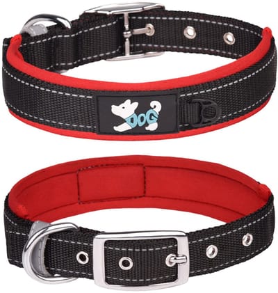 Dailygoods- Halsband Verstelbaar - Zachte Neopreen - Reflecterend - Hondenhalsband - Voor Grote Honden - Maat XL (58-68cm)