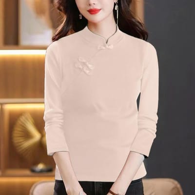 Winter Moederkleding Dubbelzijdige Fleece Top voor Dames T-shirt Basishemd Nieuwe Stijl Slim Fit Veelzijdig Grote Maat Dameskleding 5XL white