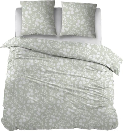 Snoozing Elsie Dekbedovertrek - Eenpersoons - 140x200/220 cm - Groen