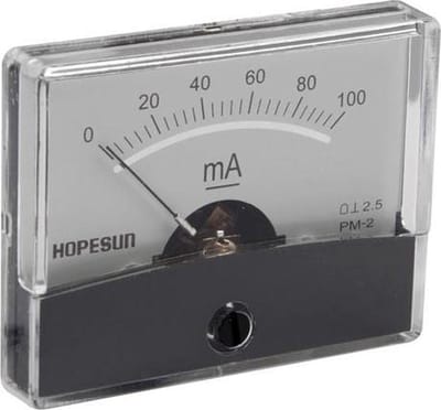 Analoge Paneelmeter Voor Dc Stroommetingen 100Ma Dc / 60 X 47Mm