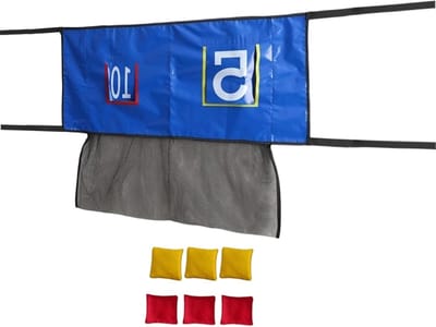 Zandzak Werpnet - Gooi Spel - Actief Buitenspelen - Interactief PVC Materiaal - 96 cm - Meerdere Kleuren