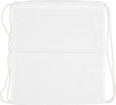Tas met treksluiting, afm 37x41 cm, 130 gr, wit, 1 stuk