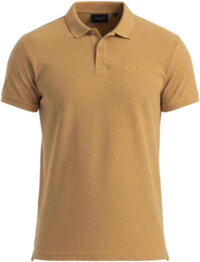 OMBRE Polo - Regular Fit - Katoen - Korte Mouw Mosterd S