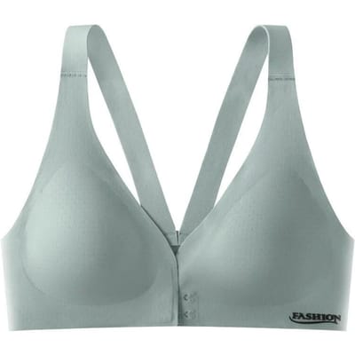 Soutien-gorge de sport respirant avec boucle avant pour femmes, sous-vêtements réglables, Sexy, confortable, seins sans fil XL bleu