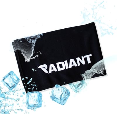 Radiant - Verkoelende handdoek 100×30 cm - Sneldrogend - Outdoor & Indoor Sporten - Reizen & Backpacken - Cooling Towel - zwart