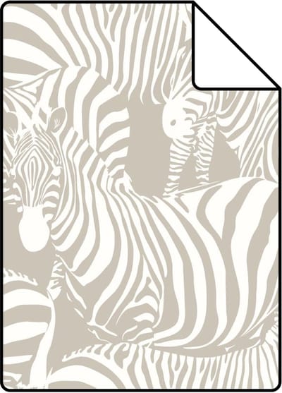 Proefstaal Origin Wallcoverings behang zebra's grijs - 26,5 x 21 cm - 346837-S