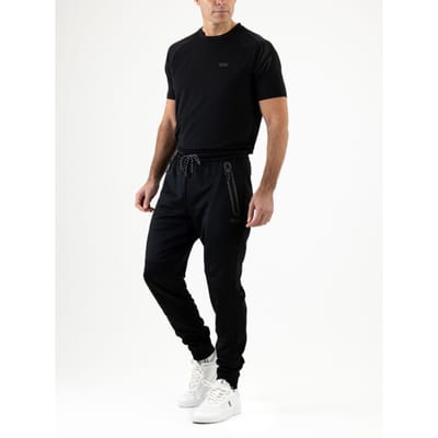 Sjeng Sports OMIKRON Trainingsbroek Heren - Zwart - Powerstretch met ritszakken en trekkoord - Tennis en Fitness - sneldrogend