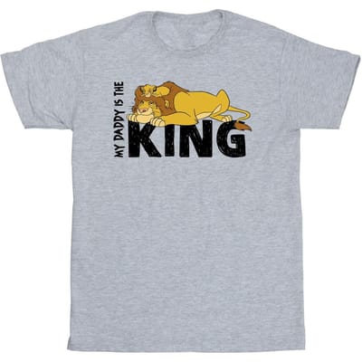 Disney Jongens The Lion King Papa is Koning T-Shirt (Sportgrijs)