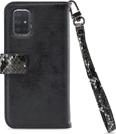 Mobilize Gelly Wallet Zipper Samsung Galaxy A71 Hoesje Black Snake
