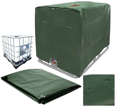 1000L Regenwatertank Hoes – Waterdichte & UV-bestendige Beschermhoes van 210D Oxford – Stofvrij en Weerbestendig, Past op 275 Gallon Tanks (120x100x116 cm)