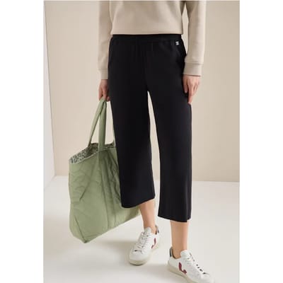 3/4 High Waist broek met wijde pijpen in Loose Fit