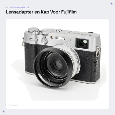 Dailygoods - Lensadapter en Kap - Voor Fujifilm Finepix X100 - Geventileerd ontwerp - Zwart - Beschermt tegen licht - Geschikt voor meerdere modellen