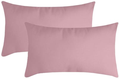 Stof Textile sierkussen Nelson - 2x - roze - 30 x 50 cm - bank kussens - zitkussens - binnen/buiten - polyester