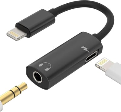 2-in-1 Lightning Adapter voor 3.5 mm Jack, Aux en Hoofdtelefoon Splitter voor iPhone en iPad Accessoires