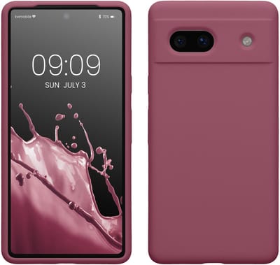 kwmobile telefoonhoesje geschikt voor Google Pixel 7a - Hoesje met siliconen coating - Smartphone case in orchidee paars