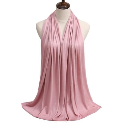Modal Katoen Jersey Hijab Sjaal Voor Moslim Vrouwen Sjaal Stretchy Makkelijk Effen Hijabs Sjaals Hoofddoek Afrikaanse Vrouw Turban Ramadan gray