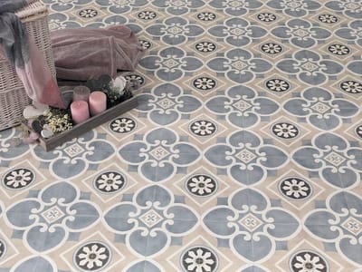 Dailygoods- PVC-vloerbekleding - Nostalgische Retrostijl - Tegellook/Houtlook - 2m Breed/3,5m Lang - Duurzaam - Geschikt voor Woonruimtes - Vloerbedekking