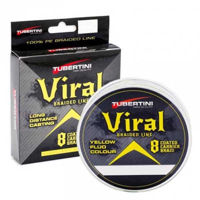 Tubertini Viral 150 M Gevlochten Vislijn Transparant 0.080 mm
