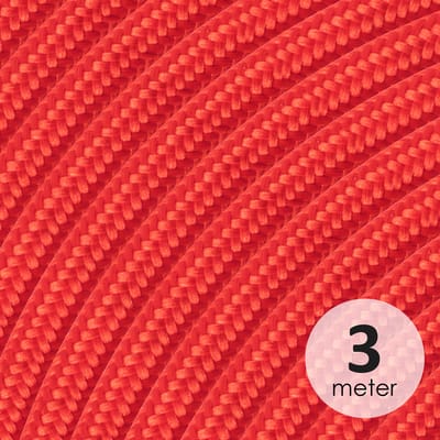 Home Sweet Home - Strijkijzersnoer Rood - stof - bestel 3 meter - elektriciteitssnoer 2 aderig - textielkabel 2x0.75m² - VDE gekeurd