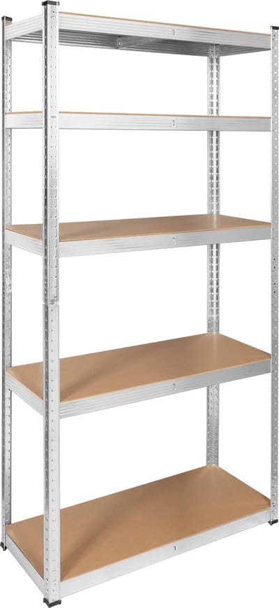 Rebel Serie - Opslagtent - Metalen Rek - 180x90x40 cm - Zilver
