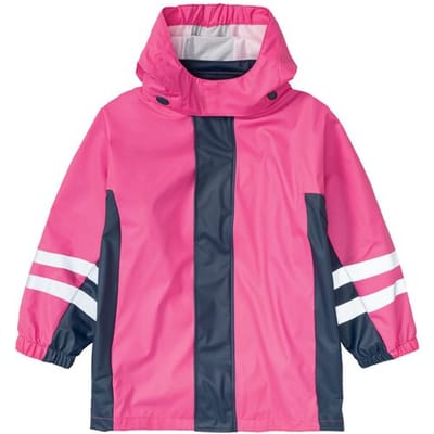 Playshoes Kinder regenjas (Donkerblauw/roze, 86/92)