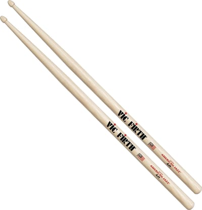 Vic-Firth AJ1 Sticks, American Jazz, Wood Tip - Drumstok