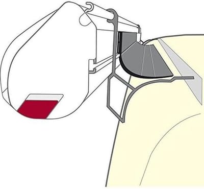 Afdichtingsset Luifel - Regenbescherming Van - Camper Onderhoud - Eenvoudige Montage - 293 x 301 x 16 cm - Meerkleurig