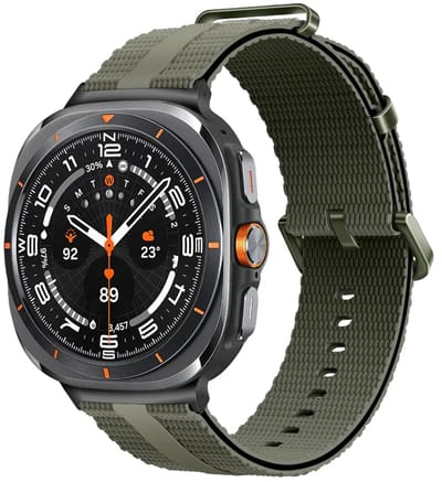 Strap-it siliconen sport bandje geschikt voor Samsung Galaxy Watch Ultra 2 (2026) / Ultra (2024/2025) - legergroen