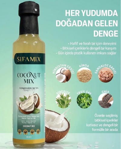 Sifamix Coconut Mix Drink 250 ml – Coconut, Green Tea & Chia