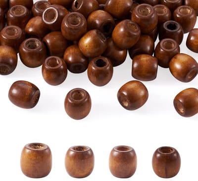 50 stks Grote Gat Vat Hout Spacer Kralen 16x16 ~ 17mm Kokos Bruin Hout Losse Kralen voor DIY Armband Sieraden Craft Home Decor