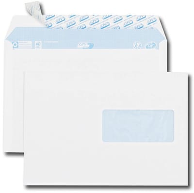 GPV envelop Everyday, 162x229 mm, wit, 80 g/m2, zelfkl., venster re. 45x100 mm, 70 st.