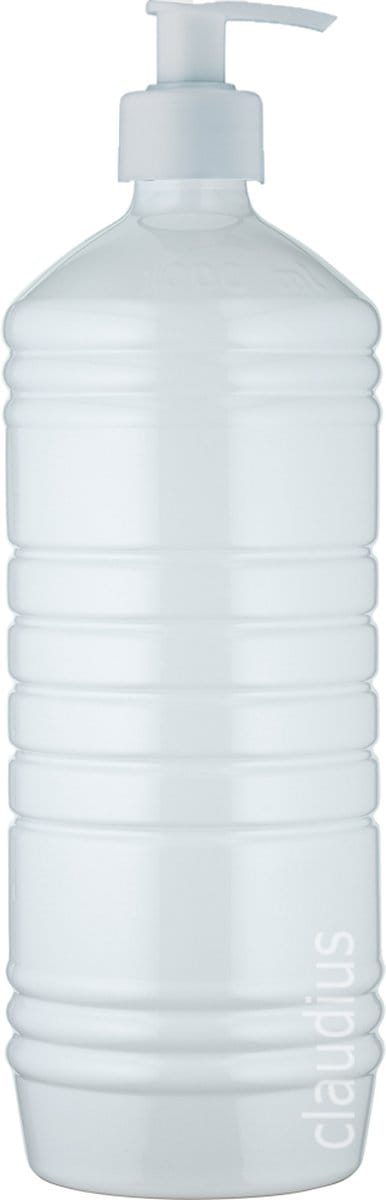 Lege Plastic Fles 1 liter PET wit - met witte pomp - set van 10 stuks - Navulbaar - Leeg
