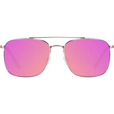 Lunettes de Soleil Rétro Aviateur MAXJULI pour Hommes Femmes Protection UV400 Style Carré Lunettes de Soleil Teintées 8816 pink
