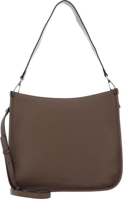 SEIDENFELT MANUFAKTUR Schoudertas Dale Hobo Bag Almond Grey Bruine