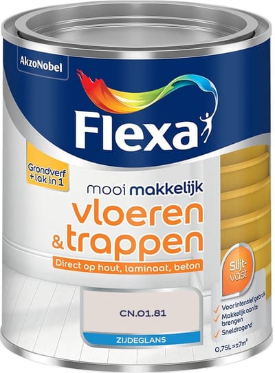 Flexa - Mooi Makkelijk Vloeren & Trappen Zijdeglans - Cn.01.81 - Mengverf - 750 Ml