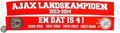 Ajax Sjaal landskampioen 2013-2014
