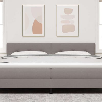 vidaXL LED Hoofdbord met LED-stripverlichting Taupe 200 cm Stof