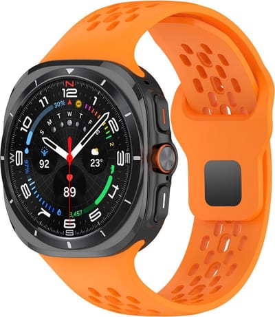 Siliconen bandje - geschikt voor Samsung Galaxy Watch Ultra (47mm) / Ultra 2025 (47mm) - oranje
